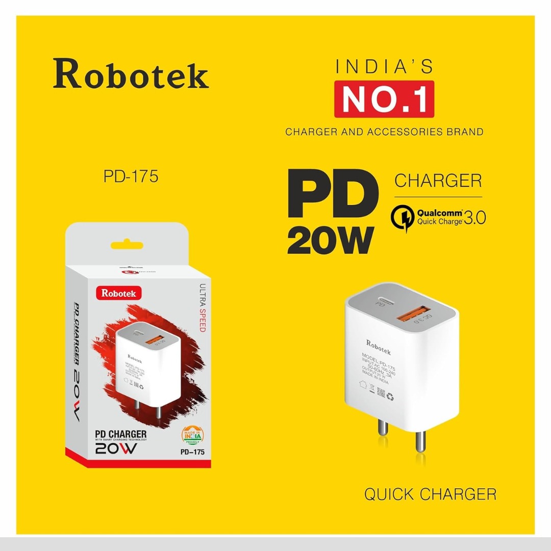 20 W CHARGER TYPE C ROBOTEK PD-175