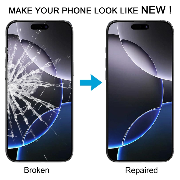 iPhone 16 Pro Max Front Screen Outer Glass Lens with OCA Optically Clear Adhesive - Image 4