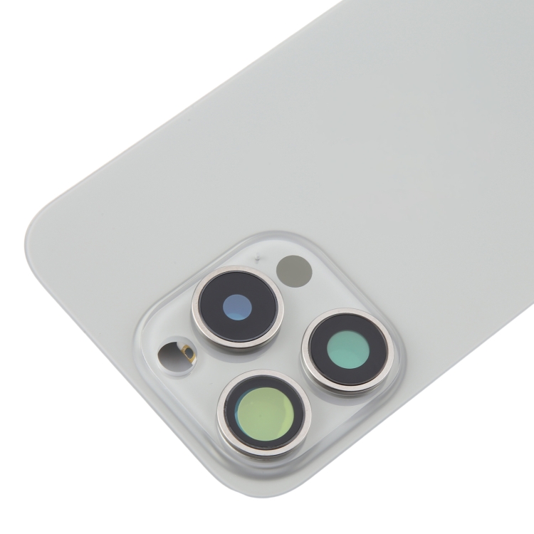 iPhone 16 Pro Max Original Glass Battery Back Cover with Camera Lens Frame + MagSafe Magnet(Silver) - Image 3