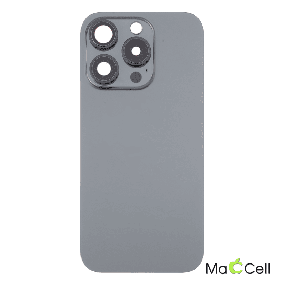iPhone 16 Pro Max Original Glass Battery Back Cover with Camera Lens Frame(Black)